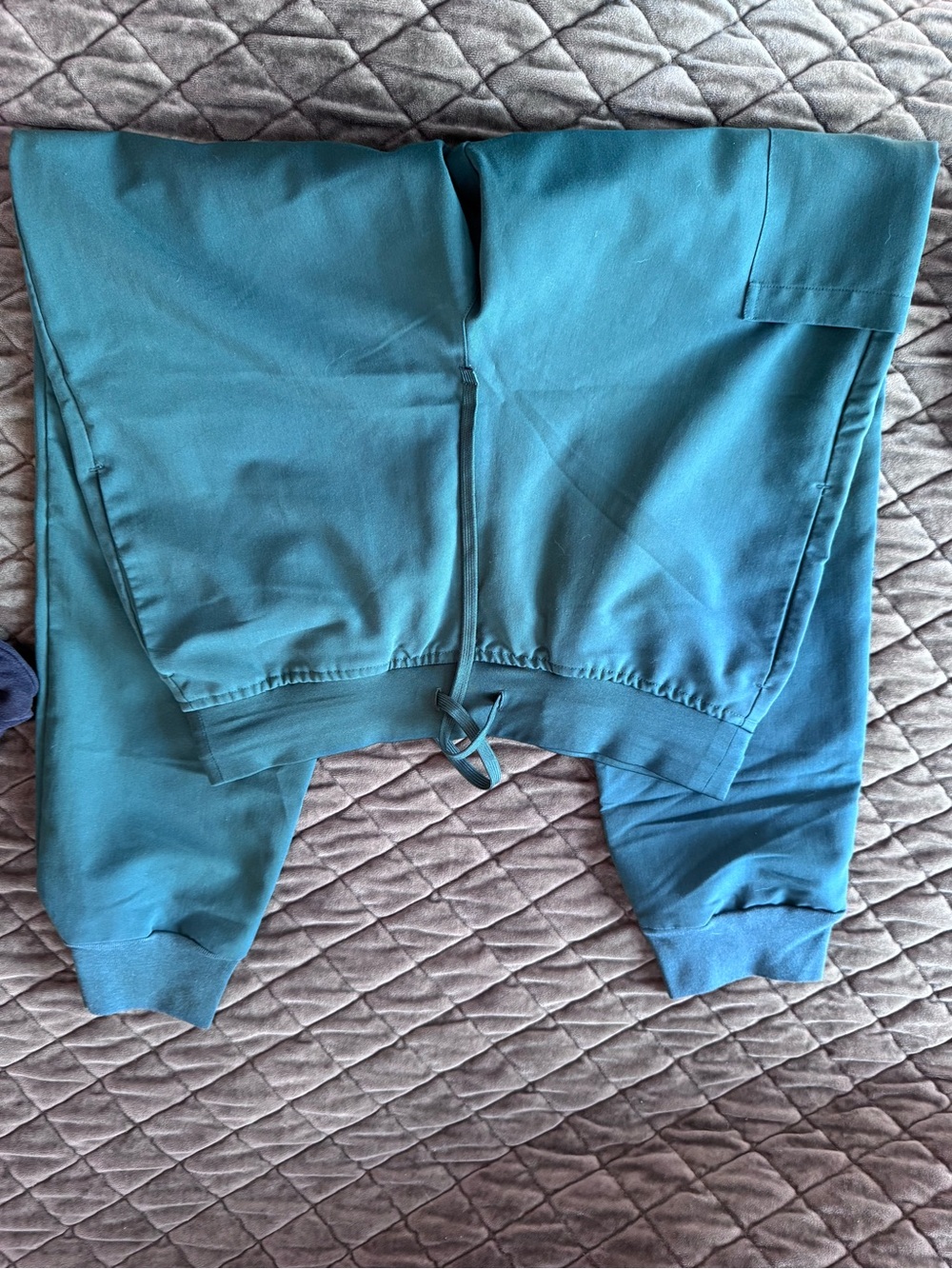 Mandala Deep Green jogger scrub pants with underscrub